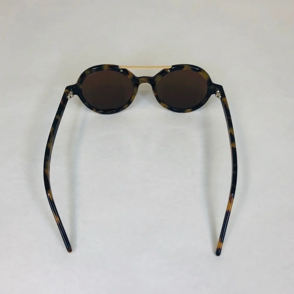 KOMONO Vivien Tortoise Demi Sunglasses NEW round brown gold UV400 - Picture 9 of 11